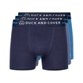 Blue - Front - Duck and Cover Mens Scorla Boxer Shorts (Pack of 3)