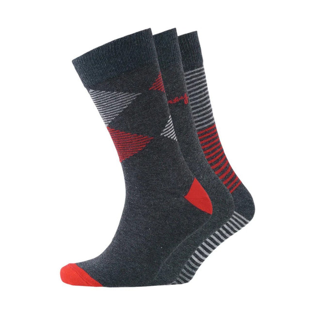 Black - Front - Money Mens Signature Socks (Pack of 3)
