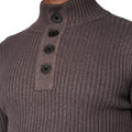 Charcoal - Lifestyle - Crosshatch Mens Ransack Knitted Marl Jumper