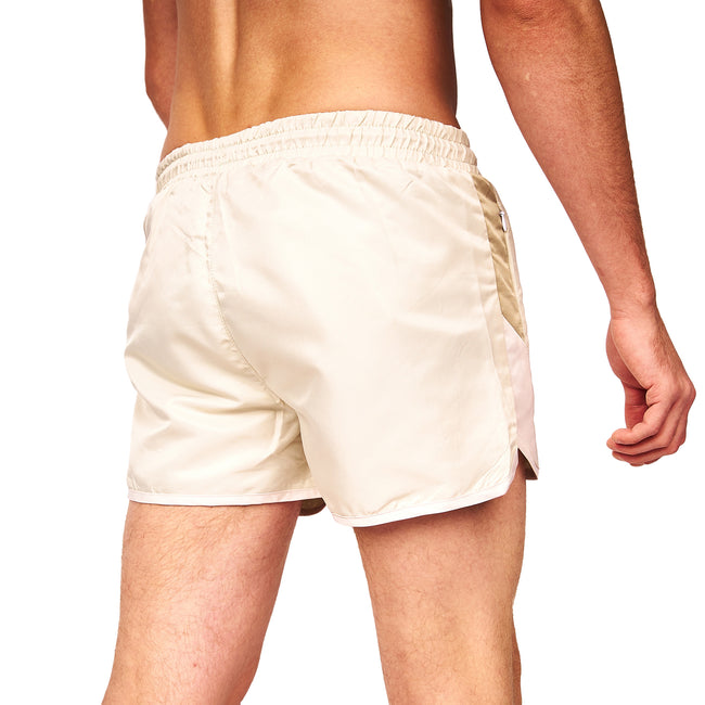 Stone - Back - Crosshatch Mens Barli Swim Shorts
