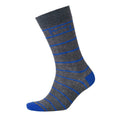 Charcoal Marl - Back - Money Mens Striped Socks (Pack of 3)