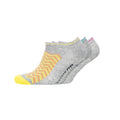 Multicoloured - Front - Dunlop Womens-Ladies Cheveon Trainer Socks (Pack of 3)