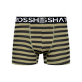 Green - Side - Crosshatch Mens Gridline Boxer Shorts (Pack of 3)