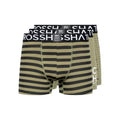 Green - Front - Crosshatch Mens Gridline Boxer Shorts (Pack of 3)