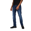 Dark Wash - Front - Crosshatch Mens Svelte Stretch Jeans