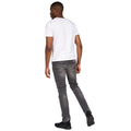 Washed Grey - Back - Crosshatch Mens Svelte Stretch Jeans