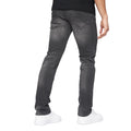 Washed Grey - Back - Crosshatch Mens Svelte Stretch Jeans