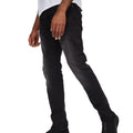Black Wash - Side - Crosshatch Mens Svelte Stretch Jeans