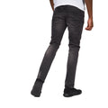 Dark Grey - Back - Crosshatch Mens Svelte Stretch Jeans