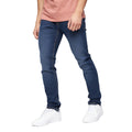 Dark Wash - Back - Crosshatch Mens Buraca Slim Jeans