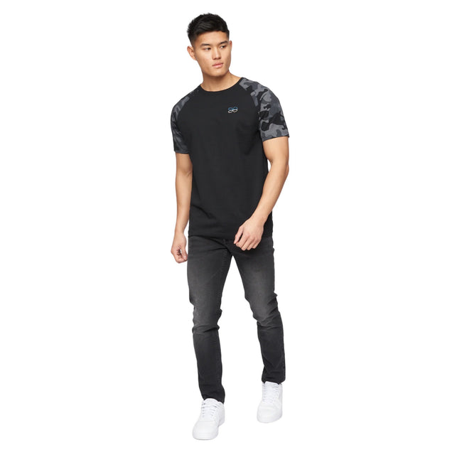 Black Wash - Side - Crosshatch Mens Buraca Slim Jeans