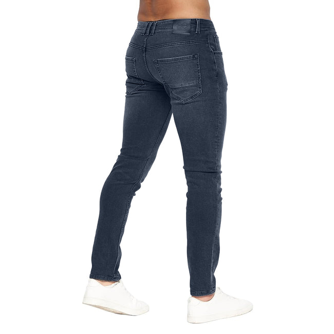 Dark Wash - Back - Crosshatch Mens Malcolm Slim Jeans