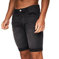 Black - Front - Crosshatch Mens Tadcaster Denim Shorts