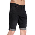 Black Wash - Front - Duck and Cover Mens Mustone Denim Shorts