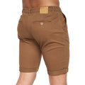 Cinnamon - Back - Crosshatch Mens Sinwood Chino Shorts