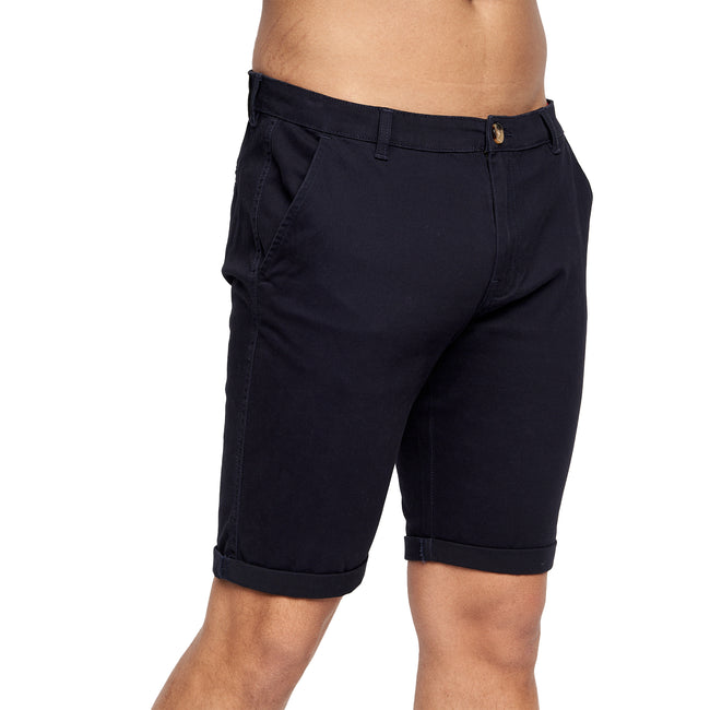 Navy - Front - Crosshatch Mens Sinwood Chino Shorts