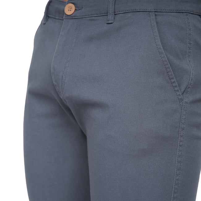 Petrol - Close up - Crosshatch Mens Sinwood Chino Shorts