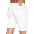 White - Back - Crosshatch Mens Sinwood Chino Shorts