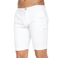 White - Side - Crosshatch Mens Sinwood Chino Shorts