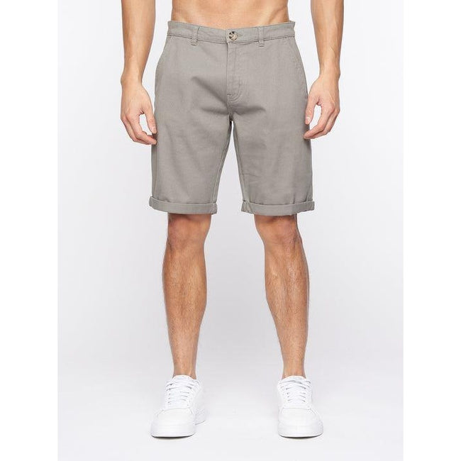 Grey - Front - Crosshatch Mens Sinwood Chino Shorts