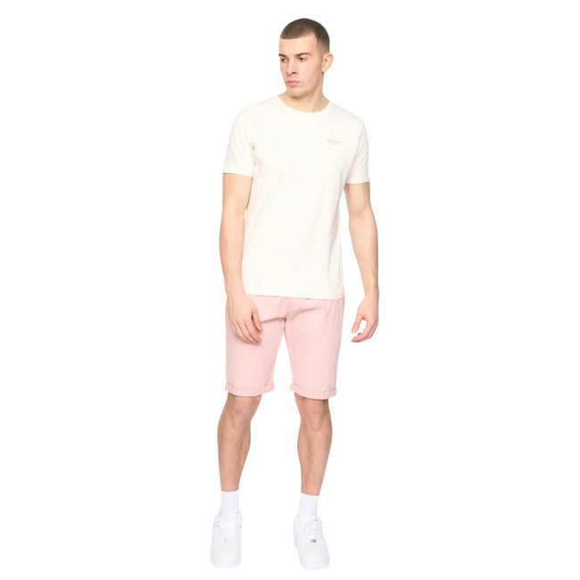 Soft Pink - Side - Crosshatch Mens Sinwood Chino Shorts