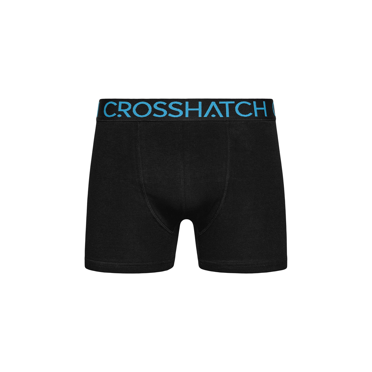 Black - Side - Crosshatch Mens Monoglow Boxer Shorts (Pack of 3)