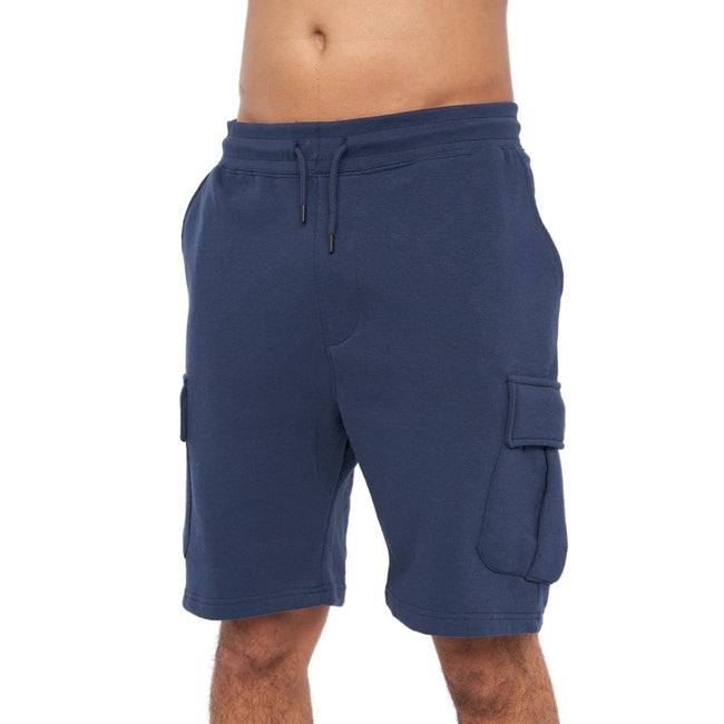 Insignia Blue - Side - Crosshatch Mens Seagaro Cargo Shorts