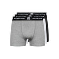 Grey-White-Black - Front - Duck and Cover Mens Keach Boxer Shorts (Pack of 3)