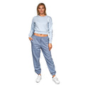 Dusty Blue - Pack Shot - Juice Womens-Ladies Catalina Crew Neck Crop Sweatshirt