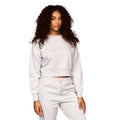 Grey Marl - Front - Juice Womens-Ladies Catalina Crew Neck Crop Sweatshirt