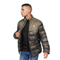 Olive - Side - Born Rich Mens Carlito Camo Oversized Padded Jacket