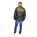 Olive - Back - Born Rich Mens Carlito Camo Oversized Padded Jacket