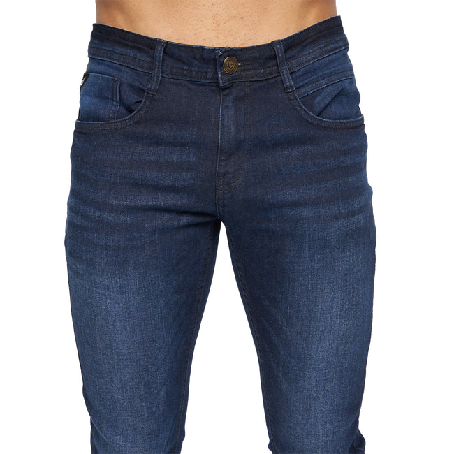 Dark Wash - Side - Duck And Cover Mens Maylead Slim Jeans