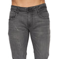 Mid Grey - Side - Duck and Cover Mens Tranfold Slim Jeans