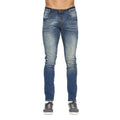 Tinted Blue - Front - Duck and Cover Mens Tranfold Slim Jeans