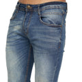 Tinted Blue - Side - Duck and Cover Mens Tranfold Slim Jeans