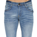Light Wash - Side - Duck and Cover Mens Tranfold Slim Jeans