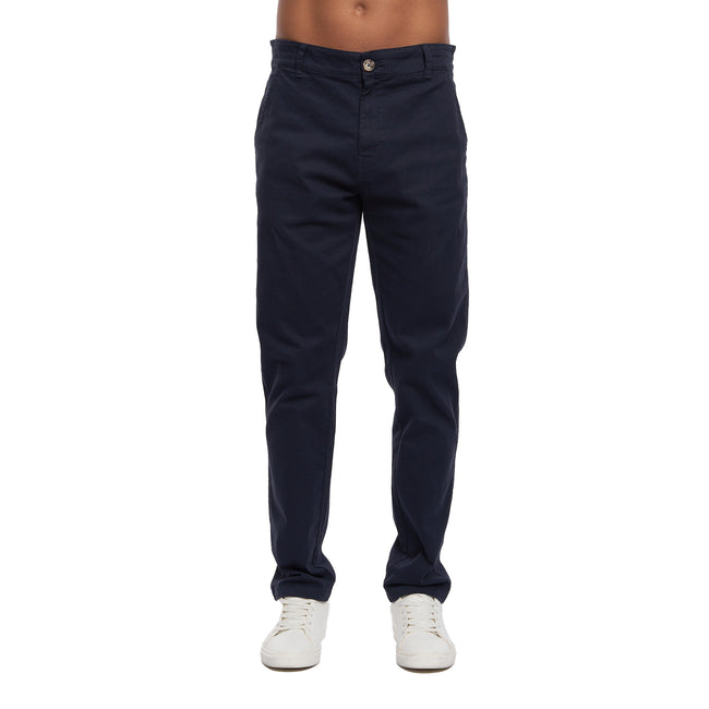 Navy - Front - Crosshatch Mens Roysden Chinos