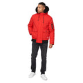 Red - Pack Shot - Born Rich Mens Emarnos Hooded Bomber Jacket