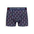 Navy-Blue - Side - Duck and Cover Mens Stamper Boxer Shorts (Pack of 3)
