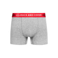Red - Pack Shot - Duck and Cover Mens Stamper Boxer Shorts (Pack of 3)