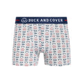 Blue - Pack Shot - Duck and Cover Mens Stamper Boxer Shorts (Pack of 3)