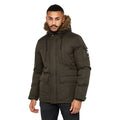 Dark Olive - Front - Crosshatch Mens Parkmoore Parka