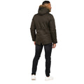 Dark Olive - Back - Crosshatch Mens Parkmoore Parka