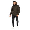 Dark Olive - Pack Shot - Crosshatch Mens Parkmoore Parka