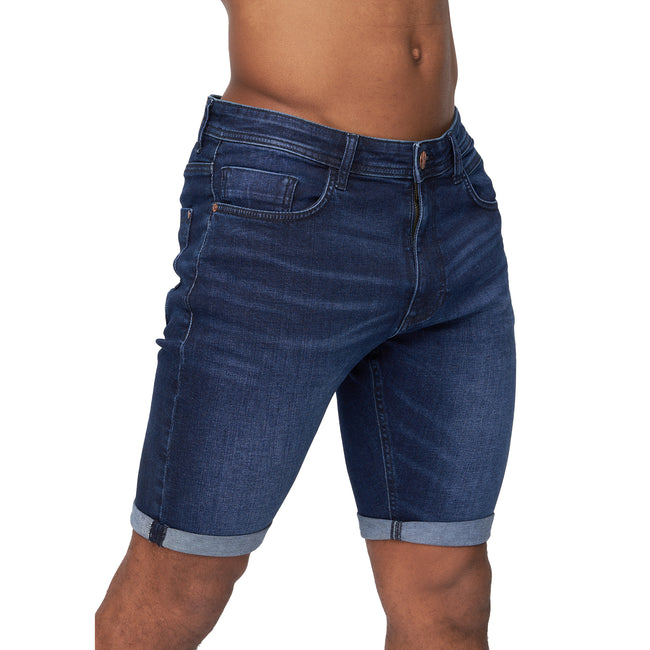 Dark Wash - Front - Duck and Cover Mens Zeki Shorts