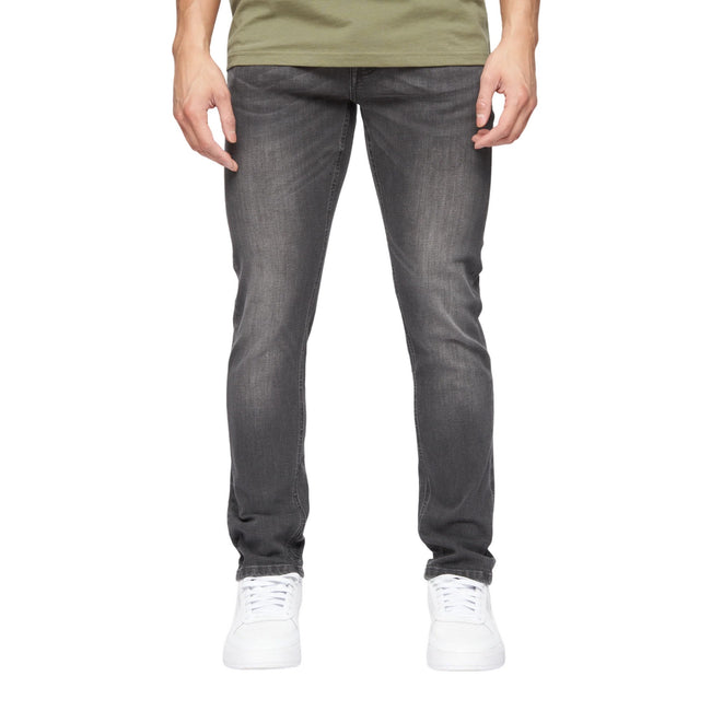 Grey Wash - Front - Crosshatch Mens Barbeck Slim Jeans