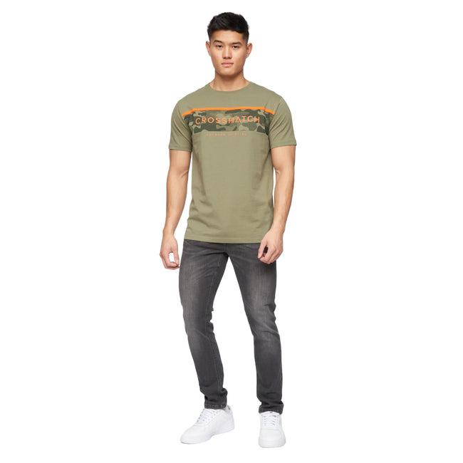 Grey Wash - Side - Crosshatch Mens Barbeck Slim Jeans