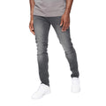 Light Grey Wash - Side - Crosshatch Mens Barbeck Slim Jeans