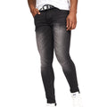 Black Wash - Front - Crosshatch Mens Barbeck Slim Jeans